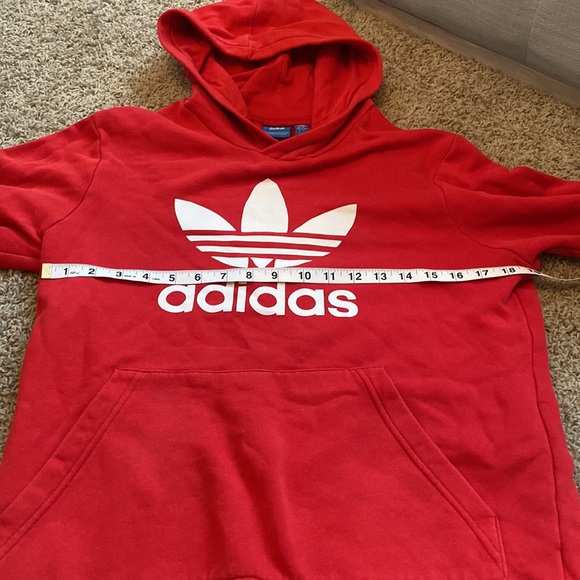 Oversized Adidas Red Hoodie - Picture 3 of 8
